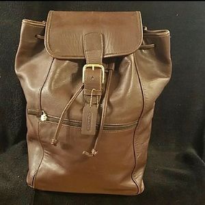 Coach Leather Backpack - Brown